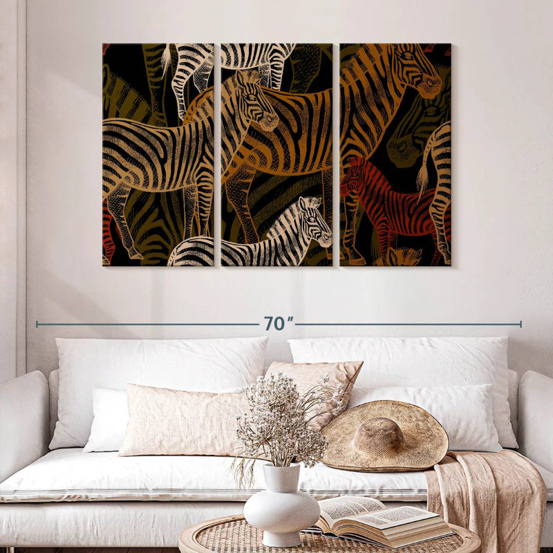 Brampt African Zebras Pattern, 32" H x 50" W