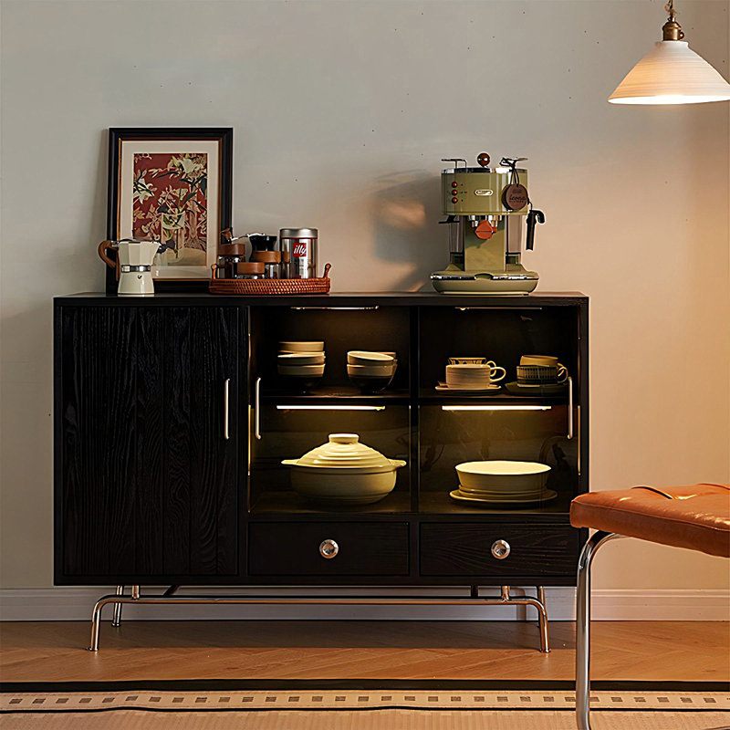 Buffet de salle à manger 70,87 po, H 31,1 po x l 70,87 po x P 15,75 po, Noir