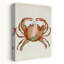 Aquarelle, crabe, coquillages, crabe