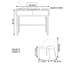 Bureau compact et pratique en bois massif à 2 tiroirs-549146765