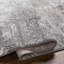 Tapis rectangulaire gris en polyester tissé à la machine Rectangle-1020539879