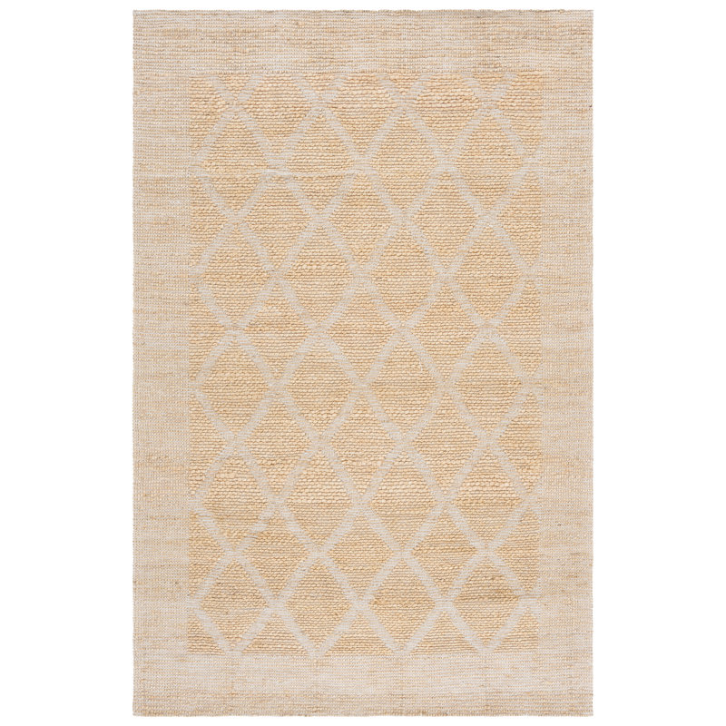 Natural Fiber Hand Woven Jacquard Performance Trellis Indoor Rug, 8'-0" X 10'-0" Rectangle