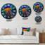 Horloge murale Radiant Colorful Deep Sea Jellyfish II - Jellyfish-93380122
