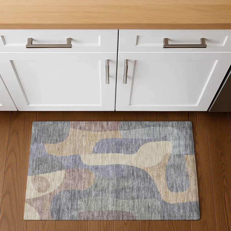 Premium Machine Washable Mayfield AMF1867 Abstract Rug, Rectangle 1'8" x 2'6"