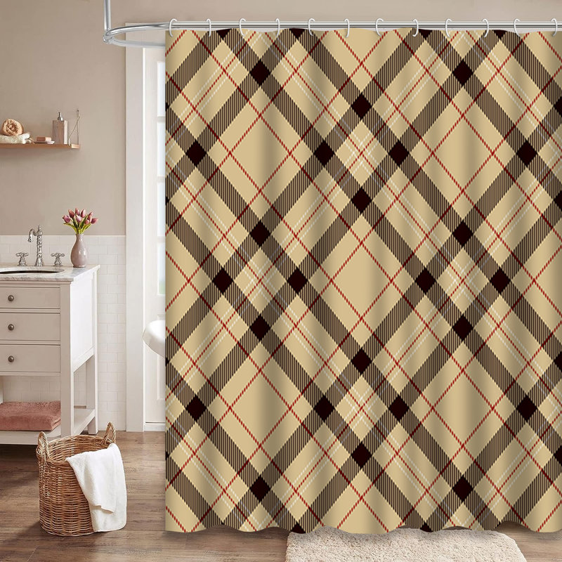 Rideau de douche Tartan, 72" L x 72" W