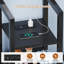 Triple lit superposé simple avec maison, 4 tiroirs de rangement, station de charge et lumières à DEL, lit superposé en métal avec barrière de sécurité de H 13,4 po, rideau de jeu, lit en forme de maison de bricolage-1245849270