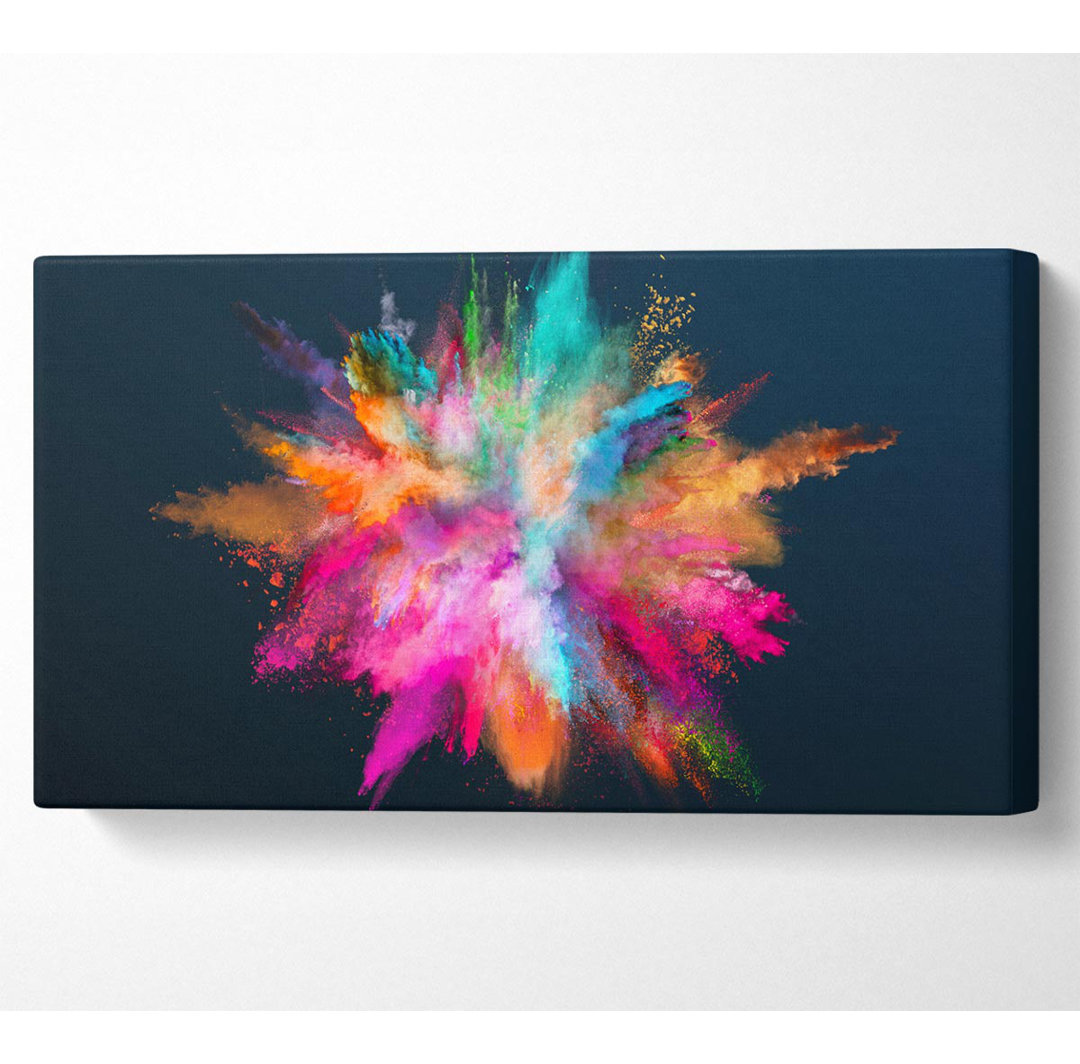 Azlee Explosion Of Paint Rainbow - Leinwanddrucke auf Wrapped Canvas