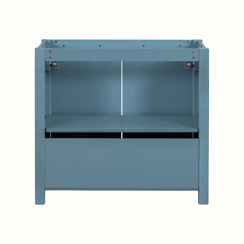 Meuble-lavabo 36 po avec armoire, Bleu