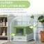 Spacious Cat Litter Enclosure, Yellowish , Prevents Odor Escape, With Front Door And Top Exit Box Concealed Functionality, Offers A Generous Interior Easy Cleaning