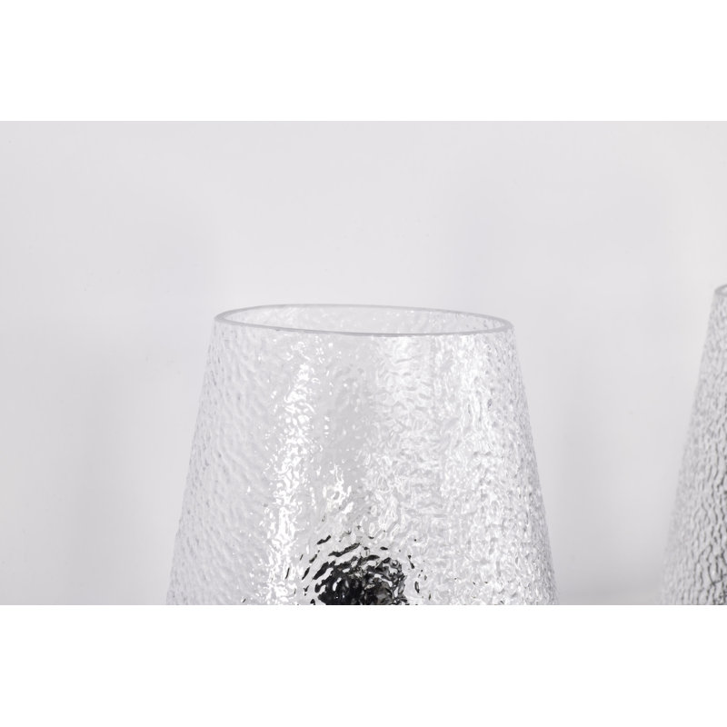 Coiffeuse Sluis - Verre martelé, Noir, Quatre lumières, 32 po de largeur