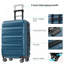 Ensemble 6 pièces de valises rigides en ABS - Valises légères et durables avec deux roues pivotantes, tailles de bagage à main et pour bagages-126941433