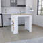 Kitchen Island with 3-Side Shelves-129163627
