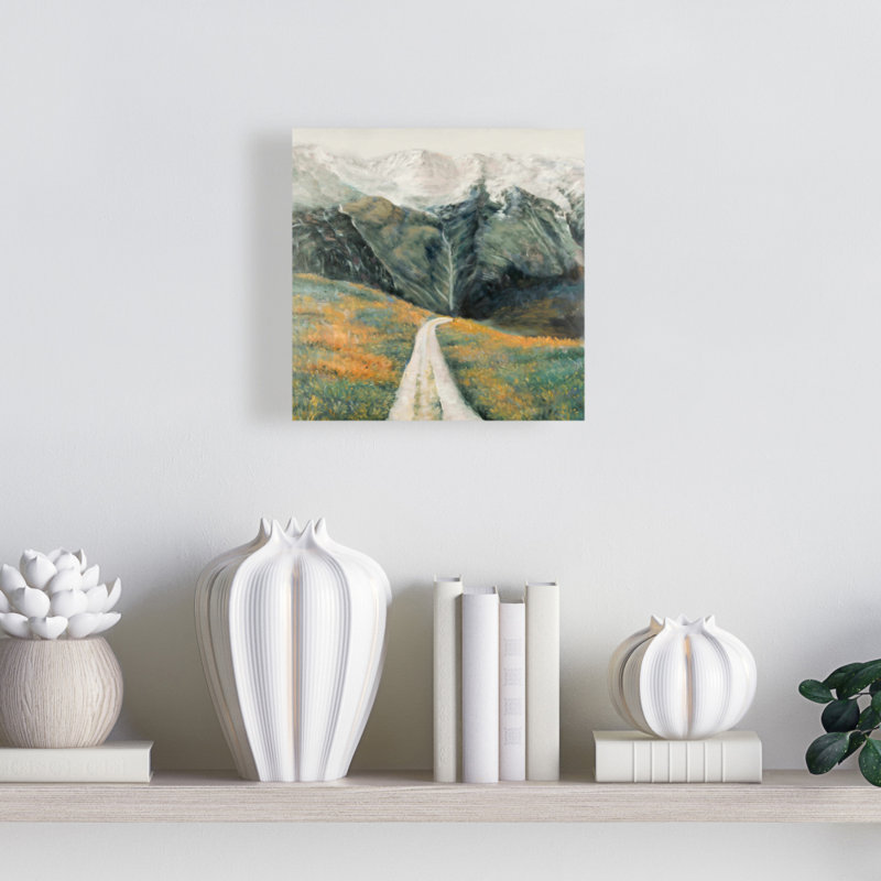 Paysage montagneux gris sur toile | Décoration intérieure contemporaine