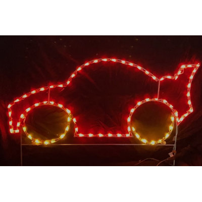 Racecar Christmas Holiday Lighted Display