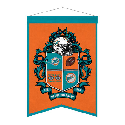 Décoration murale NFL Miami Dolphins Crest | 15 x 22 po