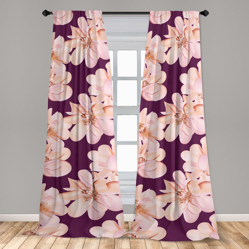 Bruyelle Semi Sheer Curtain Pair, 56" W x 63" H