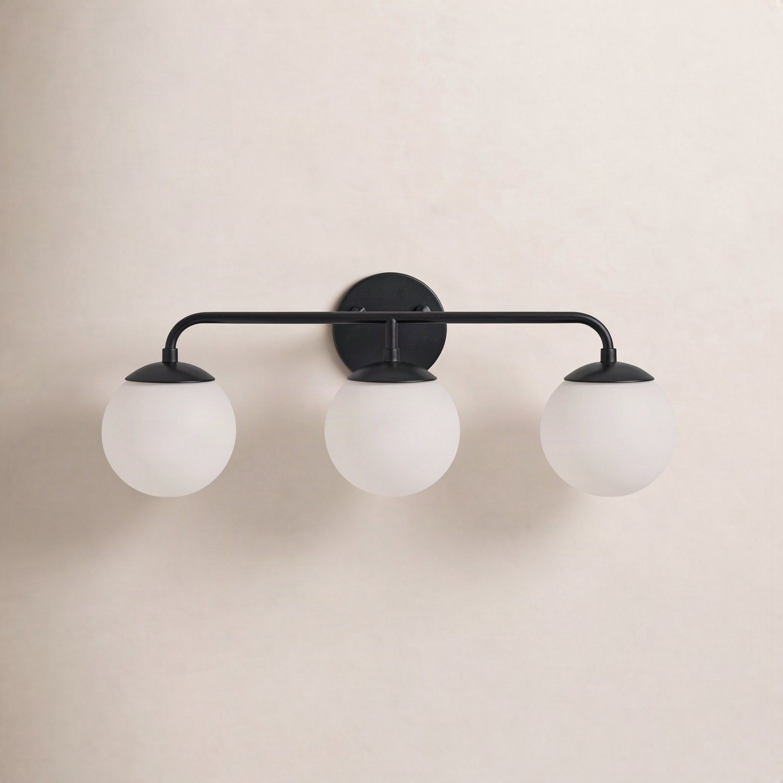 Kobie 3 Light Dimmable Vanity Light, Black