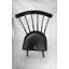 Chaise d'appoint à dossier Windsor en bois massif noir