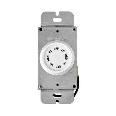 3-Speed Rotary Fan Wall Control in Appliance White