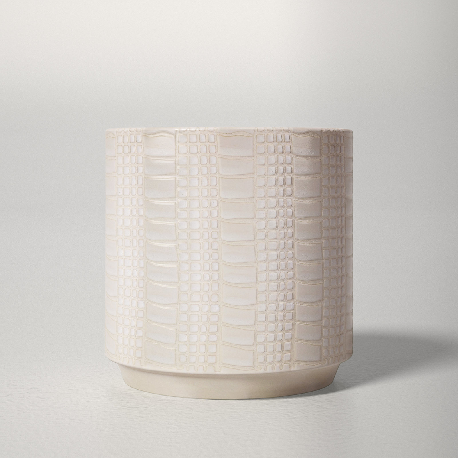 Derick 7" Ceramic Pot Planter, Off White
