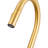 Ruvati Vestia Single Handle Pull Down Kitchen Faucet Knurled Modern Arc with Sprayer in Brushed Gold-114396990