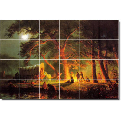 Carreau de peinture murale décorative en céramique 25,5 po x 17 po 4,25 po x 4,25 po