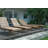 Capri Outdoor Teak Solid Wood Chaise Lounge Set