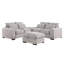 Canapé modulaire en lin avec 2 repose-pieds - 36,71 po Profondeur, 121,3 largeur salon 260,08 lb gris
