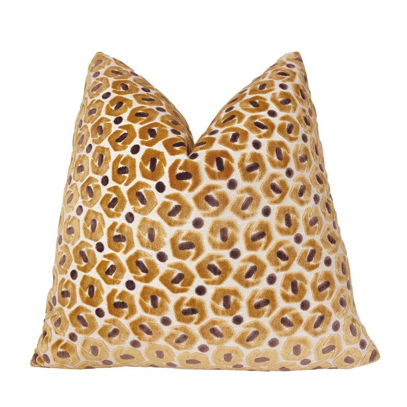 Housse de coussin en velours Broken Rings, Carré 20 po, Doré