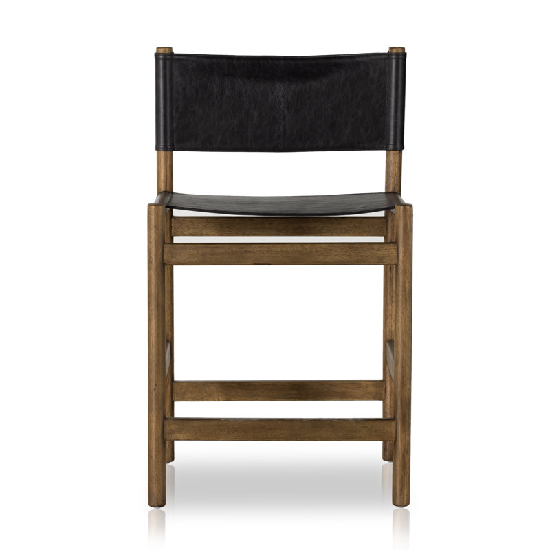 Kena Stool-Sonoma Black-Counter, Bar Stool (30.5" Seat Height), Vintage Natural, Black