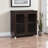 Guillaumette Dark Brown Sideboard with Two Glass Doors, 31.09'' H X 32.69'' W X 15.54'' D
