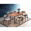 Table de salle à manger Natural & Black - Extension de feuille Bufferfly, matériau synthétique pour une utilisation durable dans le bois