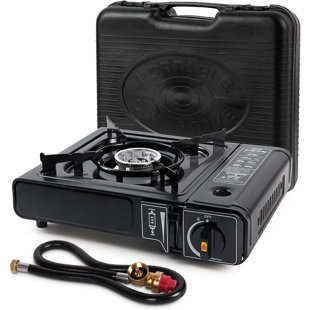 Dual Fuel Stove with Butane & Propane Compatibility, Portable Camping Stove for Outdoor Cooking