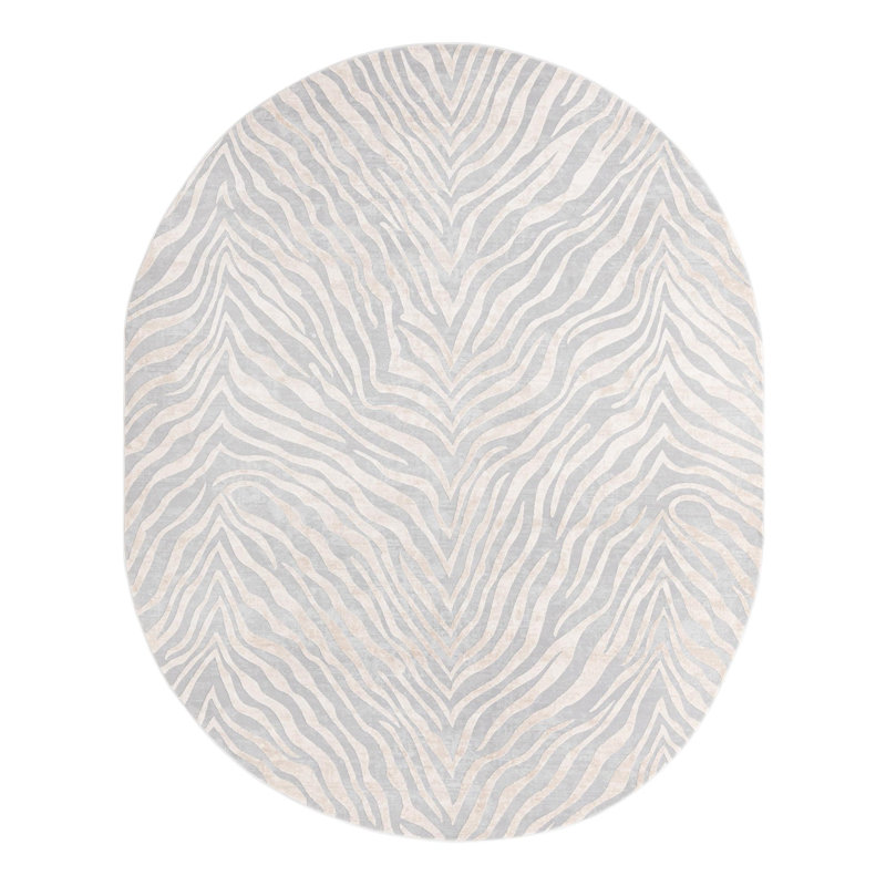 Tatte Animal Print Indoor Rug, Oval 7'10" x 10'