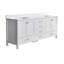 Meuble-lavabo double 84 po avec plateau en pierre reconstituée Render-826418525