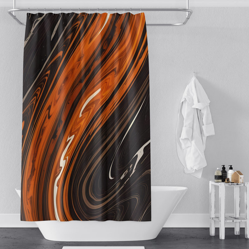 Rideau de douche abstrait, H 83 po x l 70 po