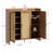 24 Pairs of Shoe Cabient Adjustable Shelf Shoe Storage Bedroom Rattan
