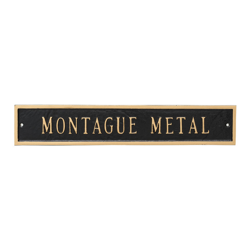 Plaque d’adresse murale sur 1 ligne Classic, Noir / or