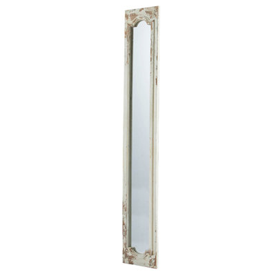 Mirror with Distressed White Finish