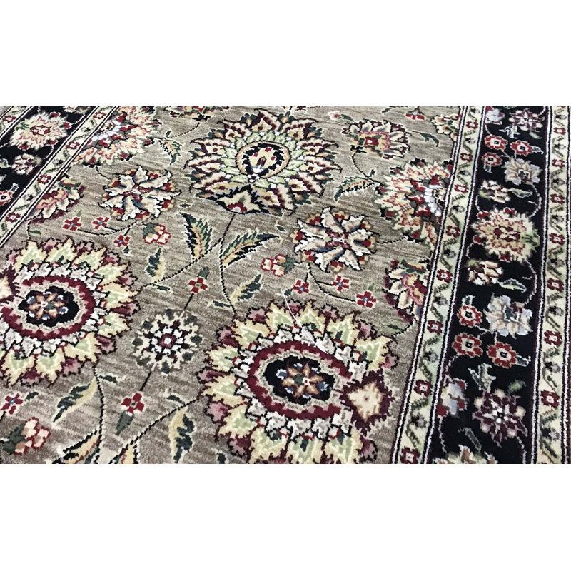 Hand-Knotted High-Quality Brown and Black Runner
