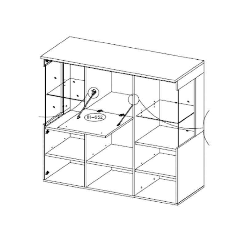 Dawnita Display Cabinet, Grey