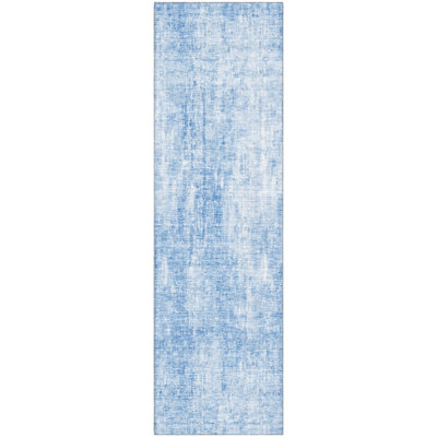 Premium Machine Washable Arnette Blue Rug