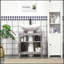 Armoire de rangement à piédestal, armoire de salle de bain sous le lavabo avec 2 portes et tablette ouverte kleankin