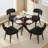 36in Round Dining Table with Black Teddy Side Chair-1396920425-1397062170