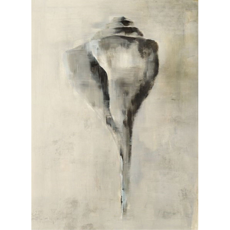 Seashell's In Neutral VI Print by Guseul Park, 40" W x 55" H x 1.5" D, Glass Coat