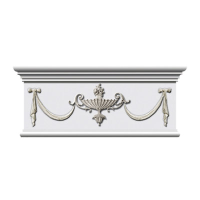 31.5'' H x 7.75'' W x 1.75'' D Plastic Rosette Applique