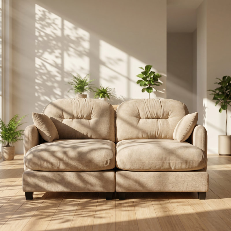 Cloud 74" W x 59.5" D x 36.6" H Chenille Modular Sectional Sofa