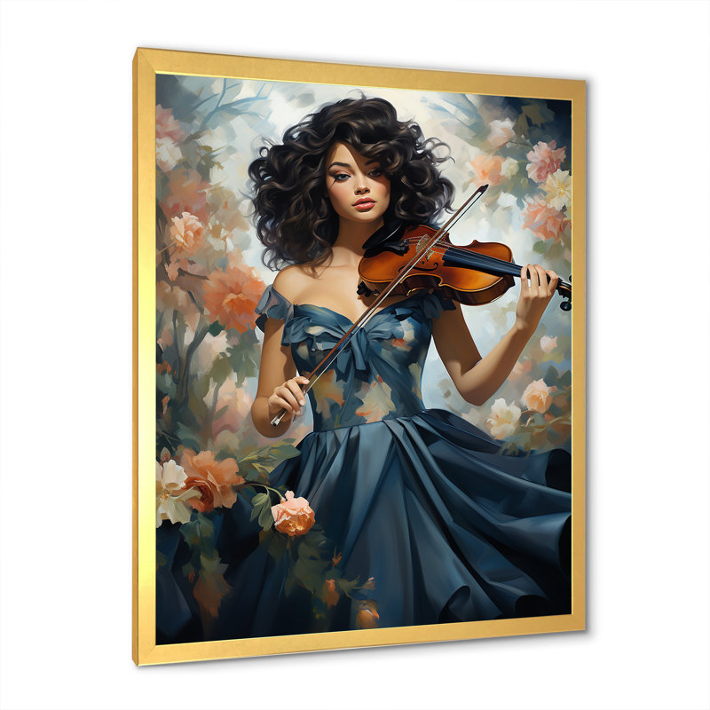 Soulful Melodies, Gold Single Picture Framed, 32" H x 24" W x 1" D