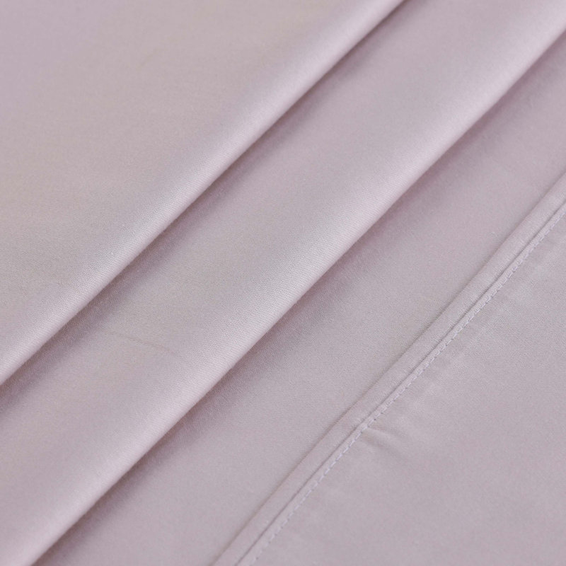 Ensemble de draps en satin de coton égyptien peigné de qualité supérieure à densité de tissage de 400 fils Superior, Lilas
