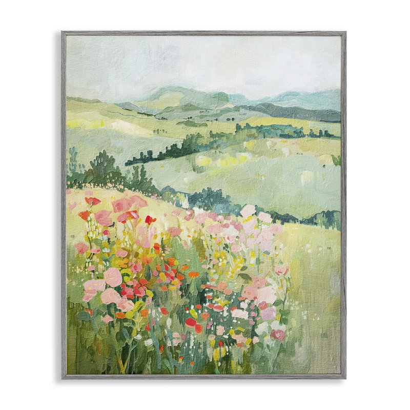  «Soft Flowers Meadow Giclee» par RileyB, Estampe numérique Farmhouse, H 20 po x l 16 po